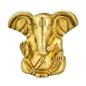 BST100<br><br> Lord Ganesh Brass Statue - 1.75"H