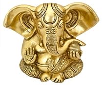 BST152<br><br> Lord Ganesh Carved with Big Ear Statue - 6"H