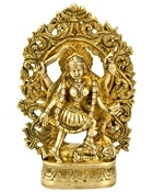 BST157<br><br> Goddess Kali Brass Statue - 8"H
