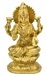 BST175<br><br> Goddess Laxmi on Lotus Brass Statue - 4.5"H