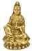 BST178<br><br> Goddess Kwan Yin Brass Statue - 4"H