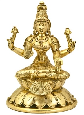 Wholesale Goddess Laxmi Brass Statue