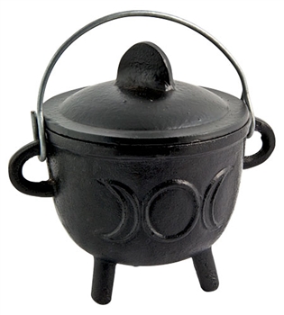 <!CAL24>CAL24<br><br>Triple Moon Cast Iron Cauldron with Lid