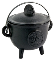 <!CAL25>CAL25<br><br>Tree of Life Cast Iron Cauldron with Lid