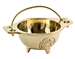 CAL52<br><br>Pentacle Brass Cauldron - 1.75"H, 3"D