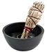CAL83<br><br>Cast Iron Smudge/Palo Santo/Cone Burner - 1.75"H, 4"D