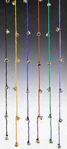 CLB05<BR><BR> 6 Pieces Assorted Brass String Bells Set - 36"L