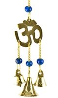 CLB20<br><br> 4 Pieces Om Brass Chime with Beads - 9"L