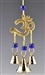 CLB21<BR><BR>4 Pieces Om Brass Chime with Beads - 9"L