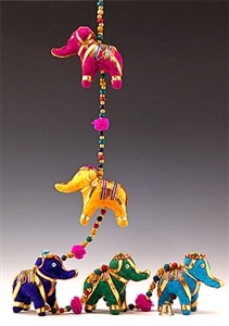 5 Lac Elephant with miniature bells and beads on string