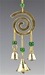 CLB29<br><br> 4 Pieces Spiral Brass Chime with Beads - 9"L