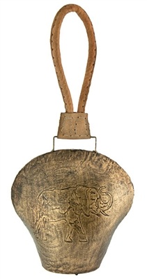 Wholesale Elephant Carved Temple Bell on Leather Cord