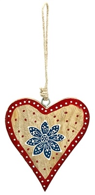 Wholesale Floral Wooden Heart Hanger