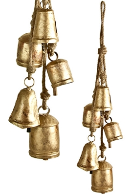 CLB431<BR><BR>2 PIeces Decorative Bells Cluster - 24"L