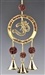 CLB53<br><br> 4 Pieces Om Brass Chime with Rudraksha Beads - 10"L
