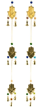 Three Hand of Fatima Brass Chime