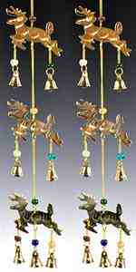 Three Reindeer Brass Chime