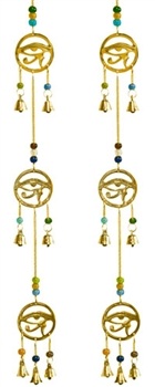 Three Egyptian Eye Brass Chime