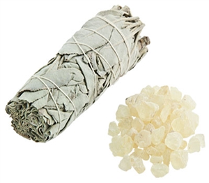 Wholesale White Sage & White Copal Resin Smudge