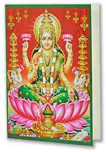 Laxmi, Goddess of  Wealth & Prosperity Greeting Card