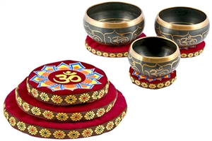 Om Singing Bowl Cushion Set
