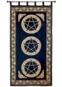 Wholesale Curtain - Gold Print Three Pentacle Curtain