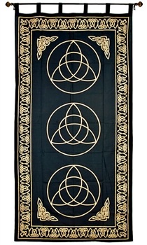 Wholesale Curtain - Gold Print Three Triquetra Curtain