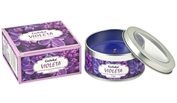 GCDL35<BR><BR> Goloka Violet Travel Tin Candle - 2.46oz.