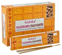 GL106<BR><BR>Goloka Nagchampa Palo Santo Incense - 15 Gram Pack (12 Pack Per box)