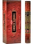 Wholesale Hem Amber - Sandal Incense - 20 Sticks Hex Pack
