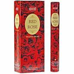 Wholesale Hem Red Rose Incense - 20 Sticks Hex Pack