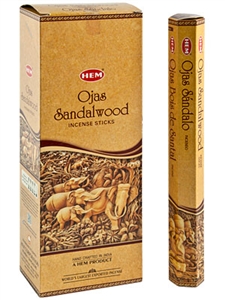 Wholesale Hem Ojas Sandalwood Incense - 20 Sticks Hex Pack