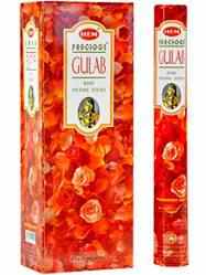 Wholesale Hem Precious Gulab (Rose) Incense - 20 Sticks Hex Pack