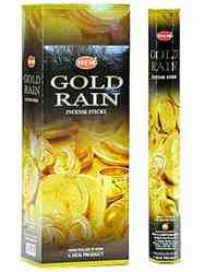 Wholesale Hem Gold Rain Incense - 20 Sticks Hex Pack