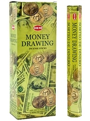 Wholesale Hem Money Drawing Incense - 20 Sticks Hex Pack