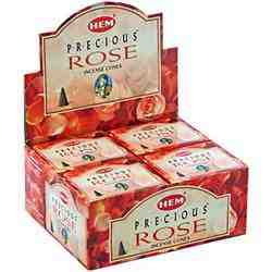 Wholesale Cone Incense - Hem Precious Rose Cones Incense