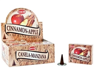 Wholesale Cone Incense - Hem Cinnamon Apple Cones Incense