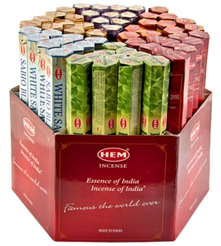 IDP01<BR><BR>20 Sticks Hem Hex Incense Display Set - 60 Packs