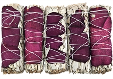 Wholesale Rose Petal White Sage Smudge Sticks Set