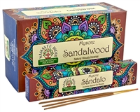 OR108<br><br>Namaste India - Mysore Sandalwood Incense - 15 Sticks Pack (12 Packs Per Box)