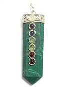 Wholesale Malachite 7 Chakra Pendant