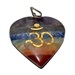 Wholesale Om Bonded Chakra Heart Pendant