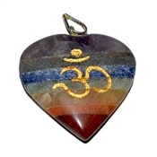 Wholesale Om Bonded Chakra Heart Pendant