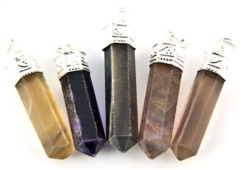 Wholesale Fluorite Pencil Point Pendant