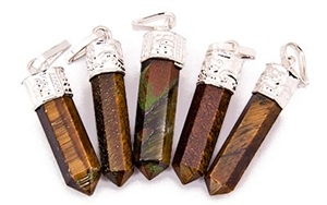 Wholesale Tiger Eye Pencil Point Pendant