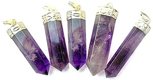 Wholesale Amethyst Pencil Point Pendant