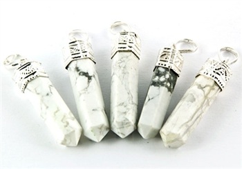 Wholesale Howlite Pencil Point Pendant