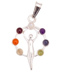 Wholesale Moon Goddess Chakra Pendant