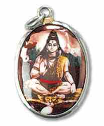 PDT18<br><br> Lord Shiva Enamel Pendant - 0.75"X1.25"