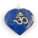 Wholesale Lapis Lazuli Heart Om Symbol Pendant